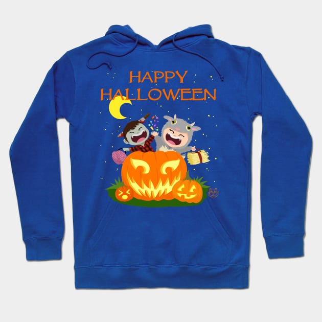 MrDaddyCountryTV's Halloween Design ( Yellow Moon) Hoodie by MrDaddyCountryTV